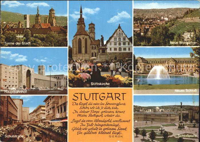 STUTTGART  CITY Tuerem Schulstrasse Schlossplatz