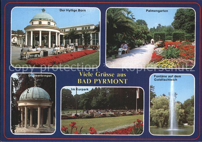 Bad Pyrmont Der Hyllige Born Palmengarten Erdbeertempel Kurpark