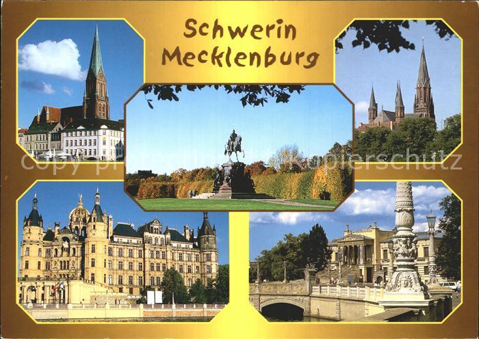 Schwerin Mecklenburg Dom Schlossgarten Denkmal Paulskirche Schloss Museum