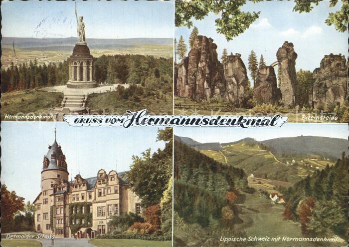 Hermannsdenkmal Externensteine Lippische Schweiz Detmolder Schloss