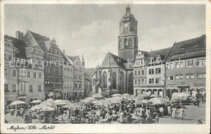 Meissen Elbe Sachsen Markt
