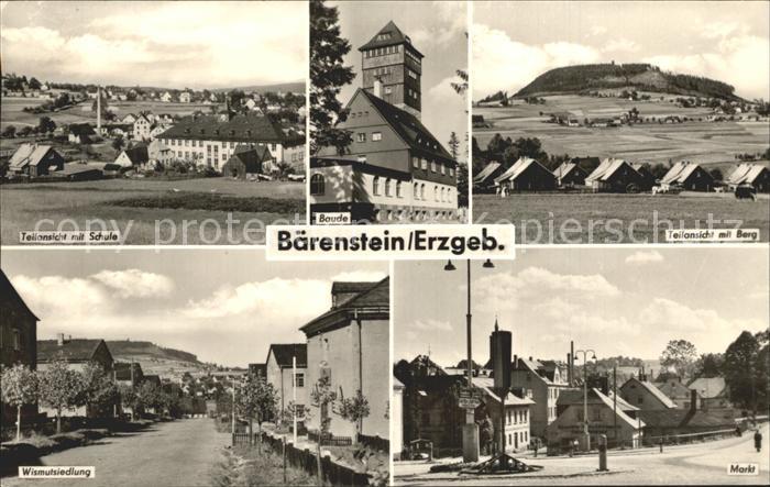 Baerenfels Erzgebirge Schule Markt Wismutsiedlung