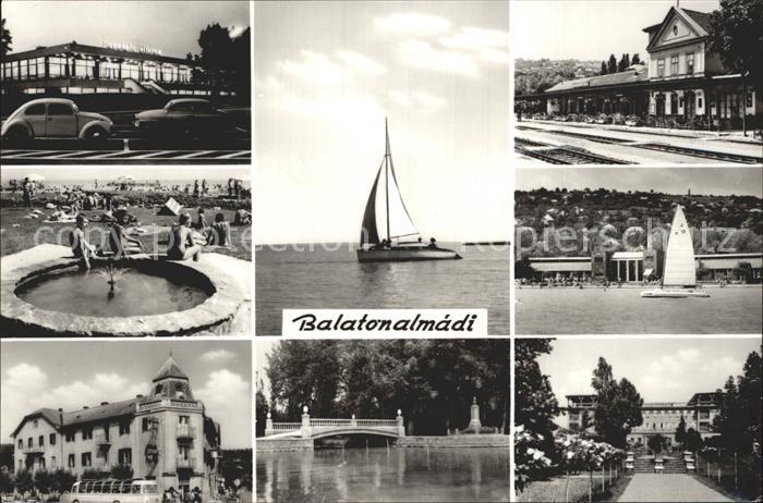 Balatonalmadi Brunnen Segelboot Gebaeude