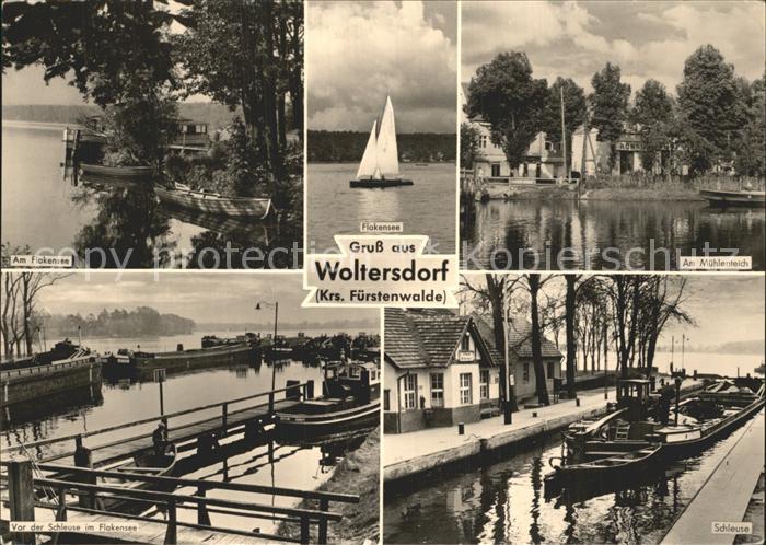 Woltersdorf Erkner Flakensee Schleuse Muehlenteich Segelboot