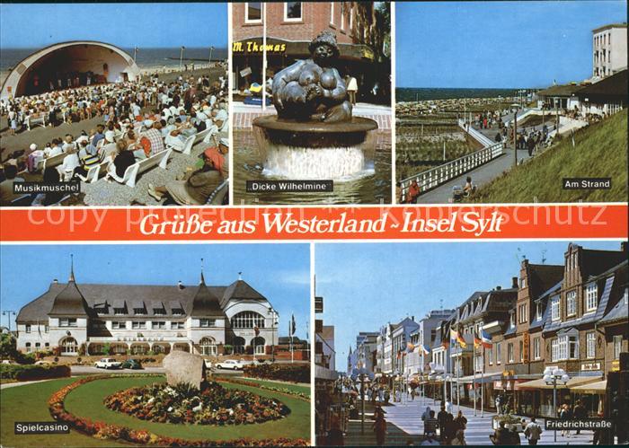 Westerland Sylt Dicke Wilhelmine Strand Friedrichstrasse Musikmuschel