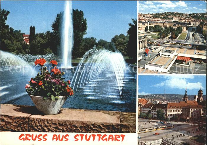 STUTTGART  CITY Springbrunnen Teilansichten