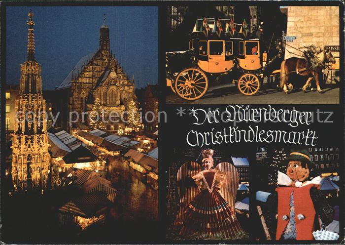NueRNBERG  CITY Christkindlesmarkt Pferdekutsche