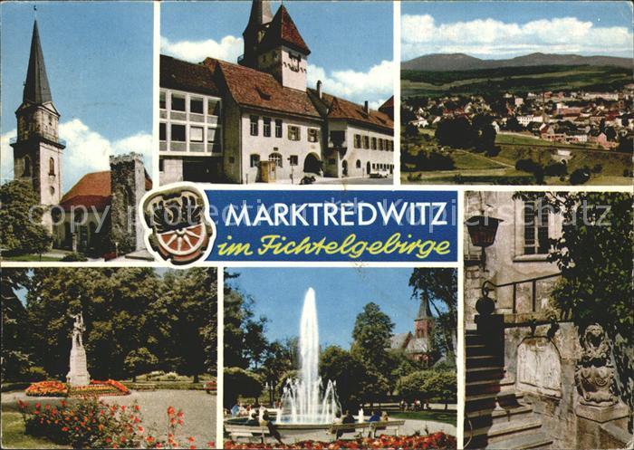 Marktredwitz Kirchturm Springbrunnen