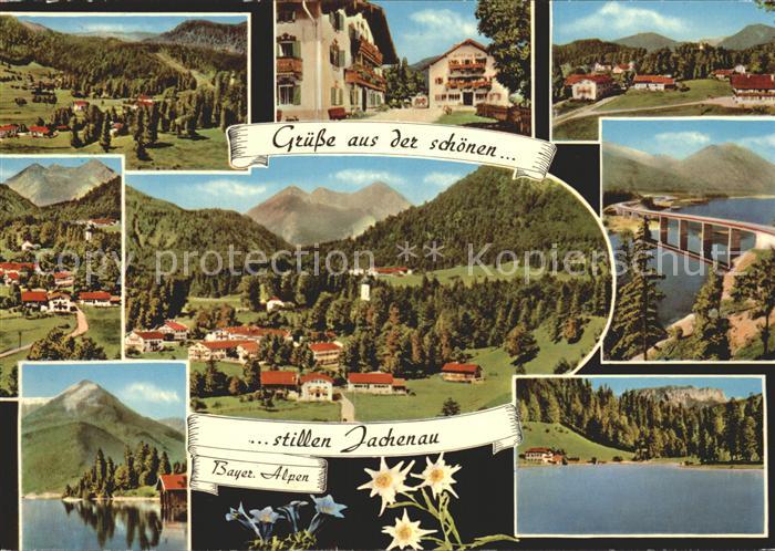 Jachenau Ortsansichten Strassenansicht Bruecke