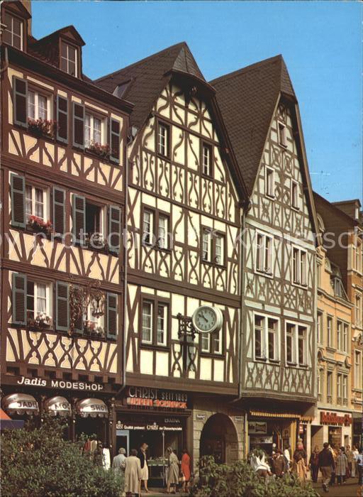 TRIER  CITY Alte Rachwerkhaeuser Hauptmarkt
