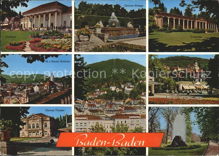 BADEN-BADEN BW Goenner-Anlage Neuen Schloss kleines Theater