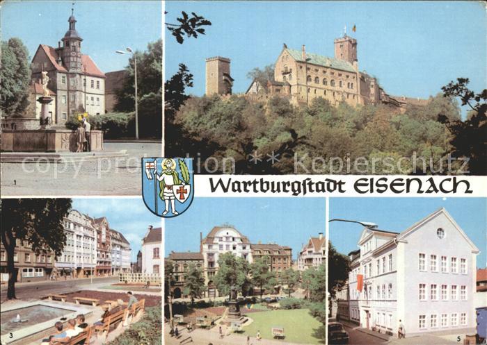 Eisenach Thueringen Georgenbrunnen Residenzhaus Bahnhofstrassse Goldener Loewe