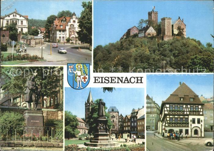 Eisenach Thueringen Marienstrasse Bach-Denkmal Luther-Haus