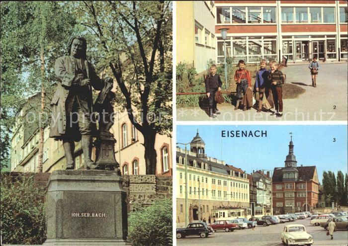 Eisenach Thueringen Bach-Denkmal Polytechnische Oberschule Marktplatz