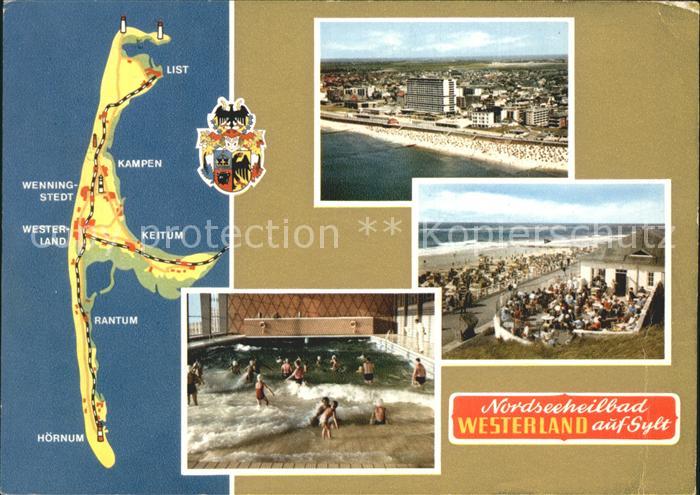 Westerland Sylt Fliegeraufnahme Strand Schwimmbad