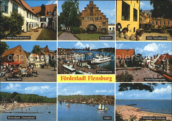 Flensburg Alter Handelshof Alter Kaufmannshof Holm Suedermarkt Hafen