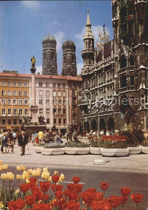 Muenchen Bayern Marienplatz Mariensaeule