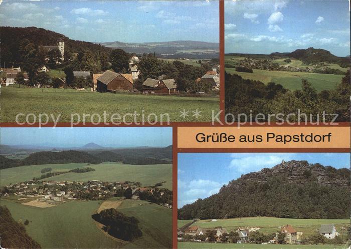 Papstdorf Ortsansicht Fliegeraufnahme