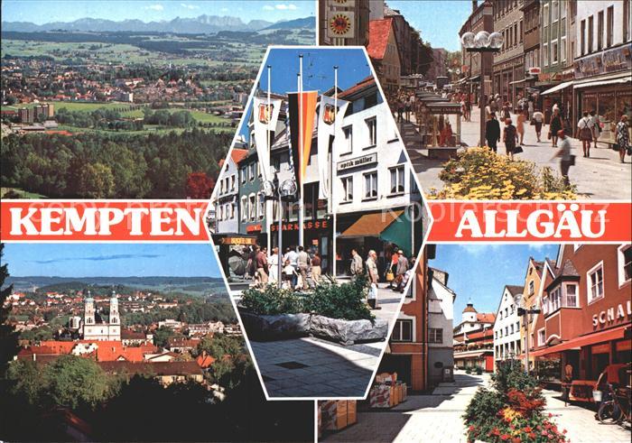 Kempten Allgaeu Fliegeraufnahme Strassenansicht Sparkasse