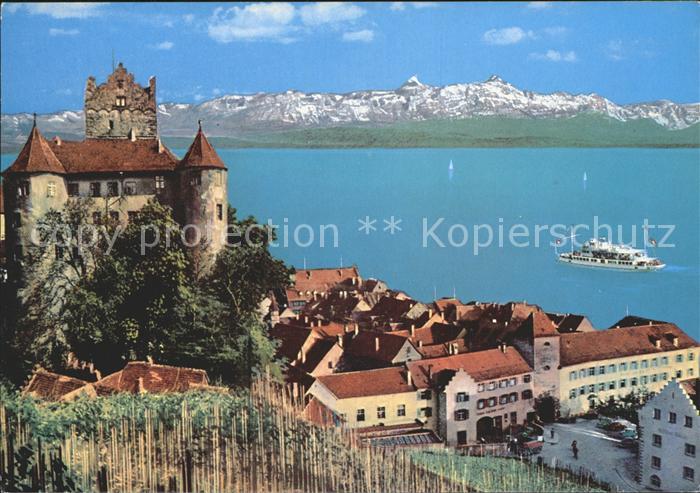 Meersburg Bodensee Schloss Schweizer Alpen