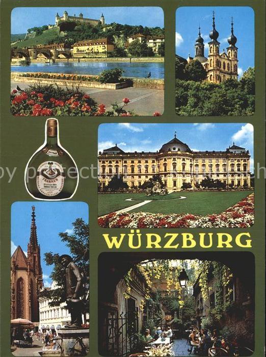 WueRZBURG Bayern Schloss Kirche Brunnen
