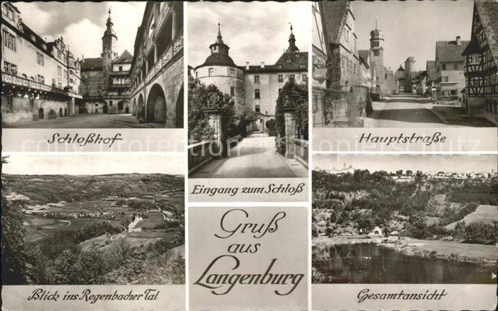 Langenburg Wuerttemberg Schlosshof Hauptstr Regenbacher Tal Gesamtansicht