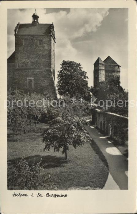 Stolpen Burgruine mit Seiger und Johannisturm