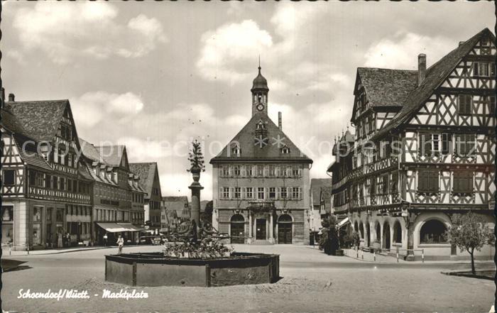Schorndorf Wuerttemberg Marktplatz Brunnen