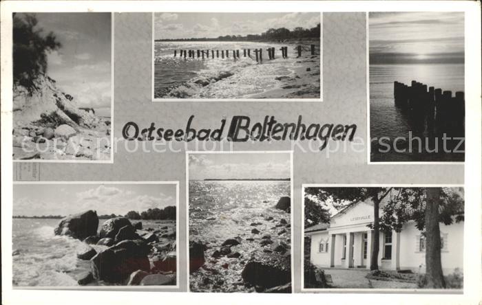 Boltenhagen Ostseebad Kueste Strandpartie Brandung Lesehalle