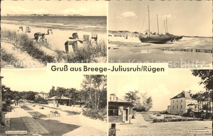 Juliusruh Ruegen Strand Fischerboote Strandpromenade