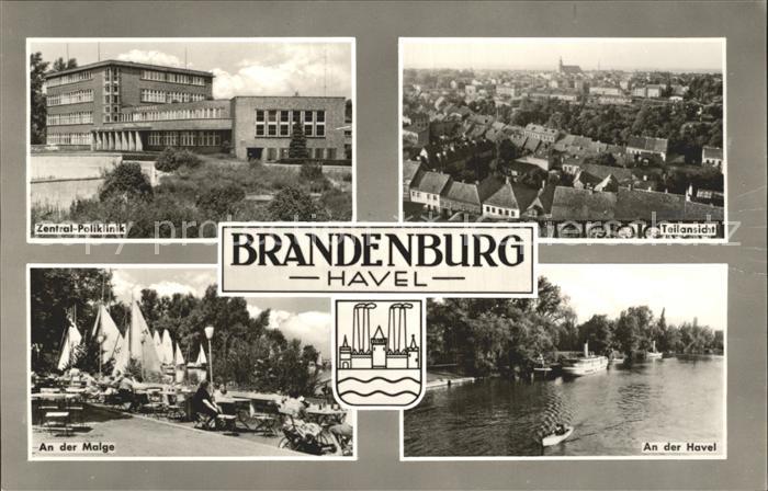 Brandenburg Havel Poliklinik Teilansicht An der Malge Havelpartie