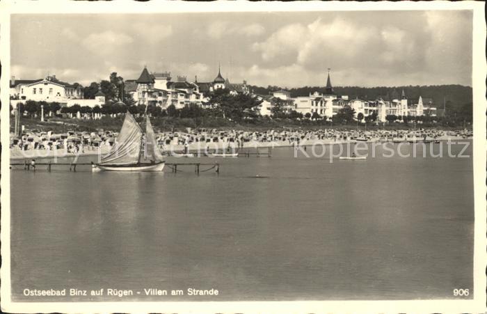 Binz Ruegen Villen am Strand Boote