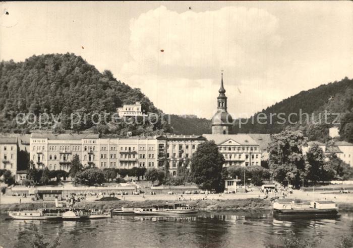 Bad Schandau Teilansicht Elbepartie