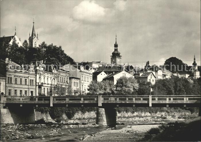 Vsetin Horni mesto od reky Becvy