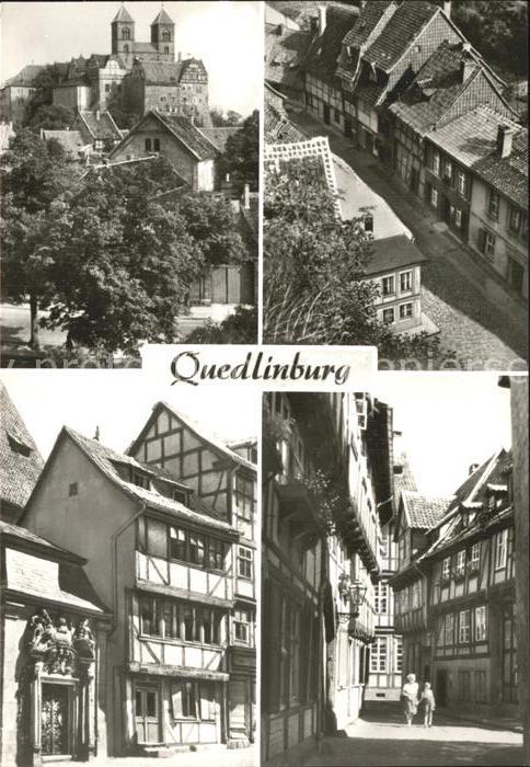Quedlinburg Harz Schloss Strassenpartien