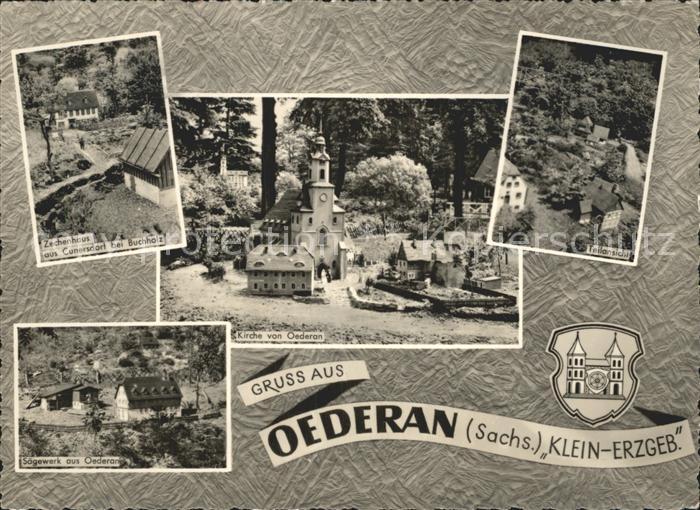 Oederan Zechenhaus Cunersdorf Kirche Teilansicht Saegewerk