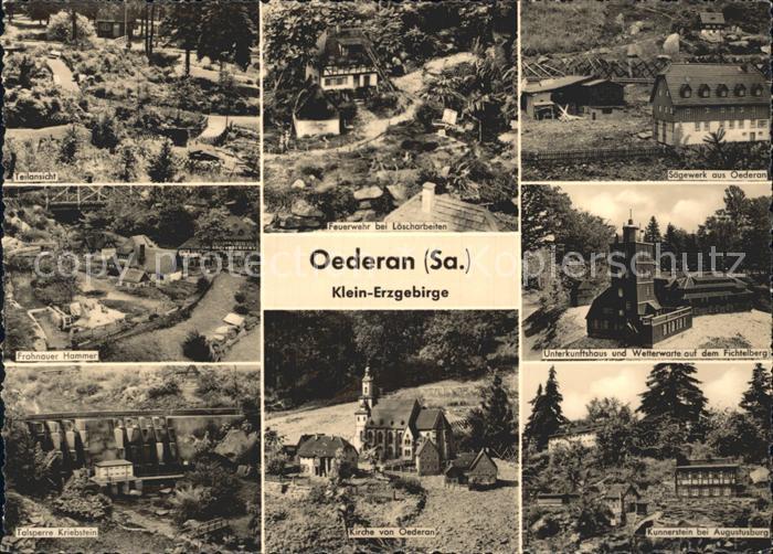 Oederan Teilansicht Loescharbeiten Saegewerk Frohnauer Hammer Fichtelberghaus mi