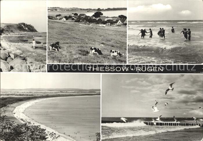 Thiessow Ostseebad Ruegen Kueste OT Klein Zicker Badefreuden Strand Brandung