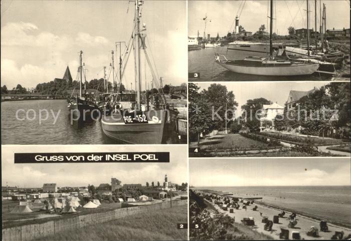 Insel Poel Kirchdorf Hafen Timmendorf Zeltplatz und Segelboothafen Strand Schwar