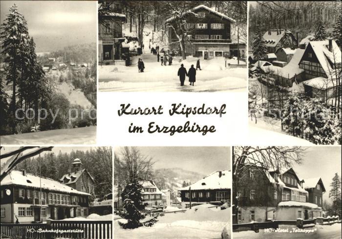 Kipsdorf Teilansichten HO Bahnhofsgaststaette HO Hotel Tellkoppe