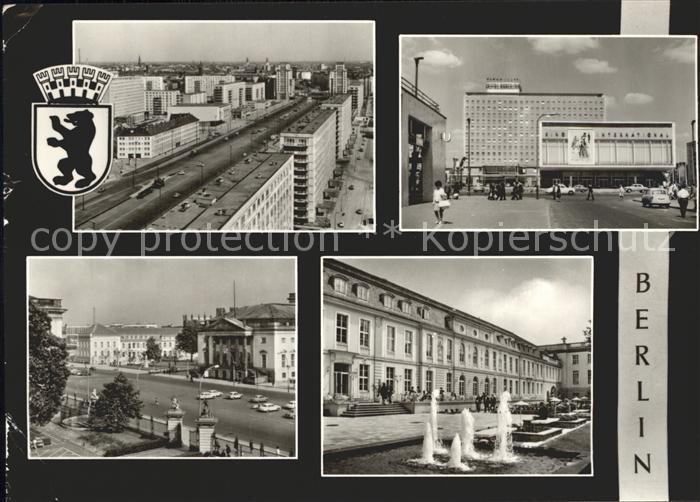 BERLIN  CITY Karl Marx Allee Hotel Berolina Kino International Dt Staatsoper Ope