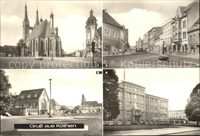 Koethen Anhalt Markplatz St Jakobskirche Rathaus Bahnhof Thaelmann Str Ingenieur