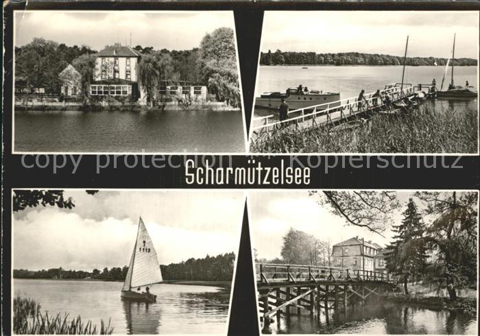 Scharmuetzelsee Gaststaette Bootssteg Segeln Seebruecke