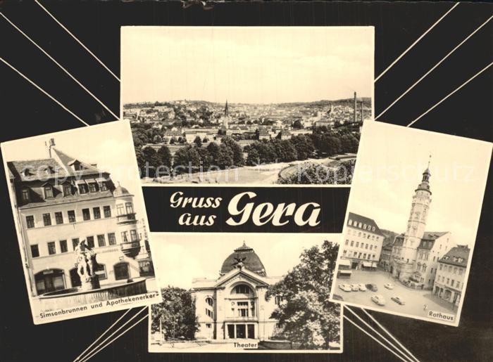 Gera Total Simsonbrunnen Apothekenerker Theater Rathaus