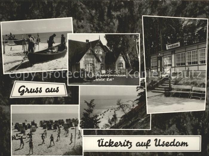 ueckeritz Usedom Strand FDGB Kinderferienheim Wald Eck Strandklause Steilkueste