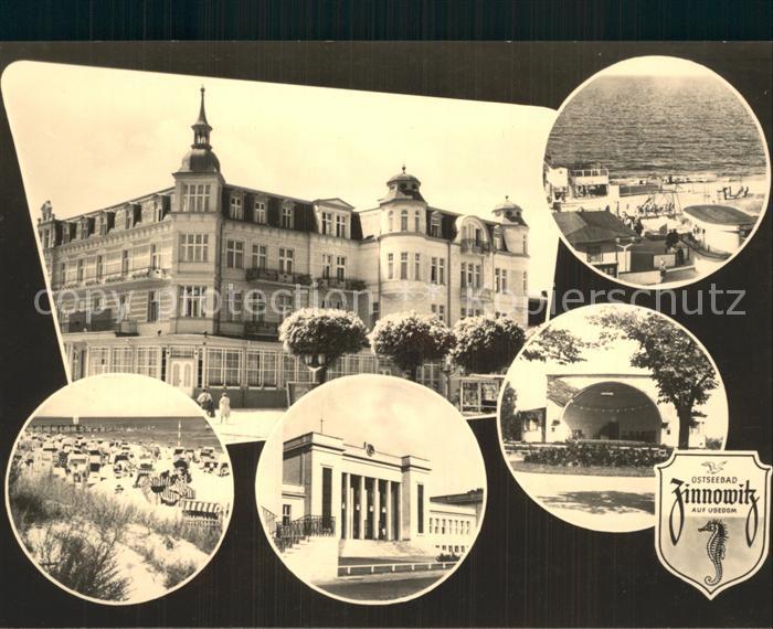 Zinnowitz Ostseebad Strand Hotel Kulturhaus Musikpavillon