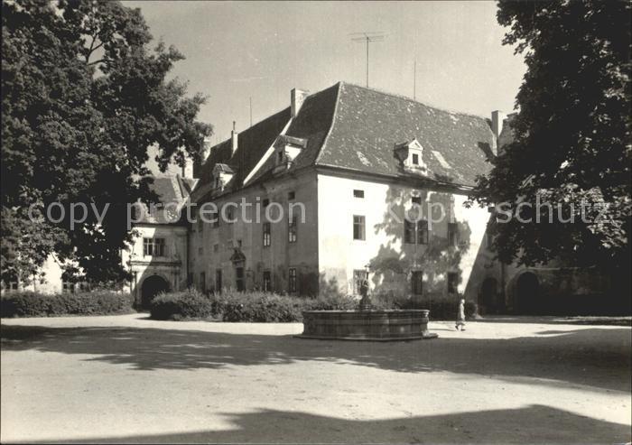 Trebon Czechia Burghof Barockbrunnen