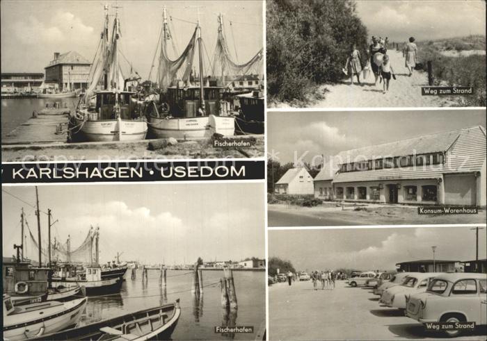 Karlshagen Fischerhafen Weg zum Strand Konsum Warenhaus