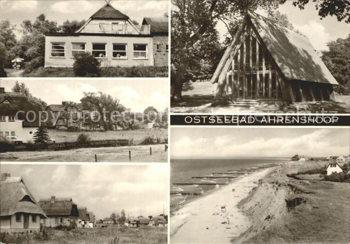 Ahrenshoop Ostseebad Teilansichten Steilkueste Strand