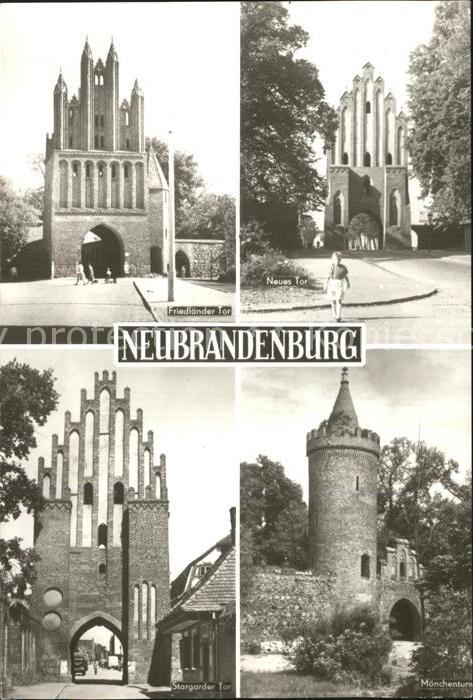 Neubrandenburg Friedlaender Tor Neues Tor Stargarder Tor Moenchenturm